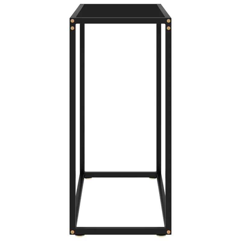 Konsolinis staliukas, juodas, 60x35x75cm, grūdintas stiklas