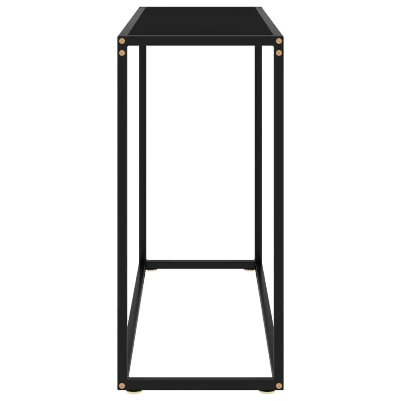 Konsolinis staliukas, juodas, 80x35x75cm, grūdintas stiklas