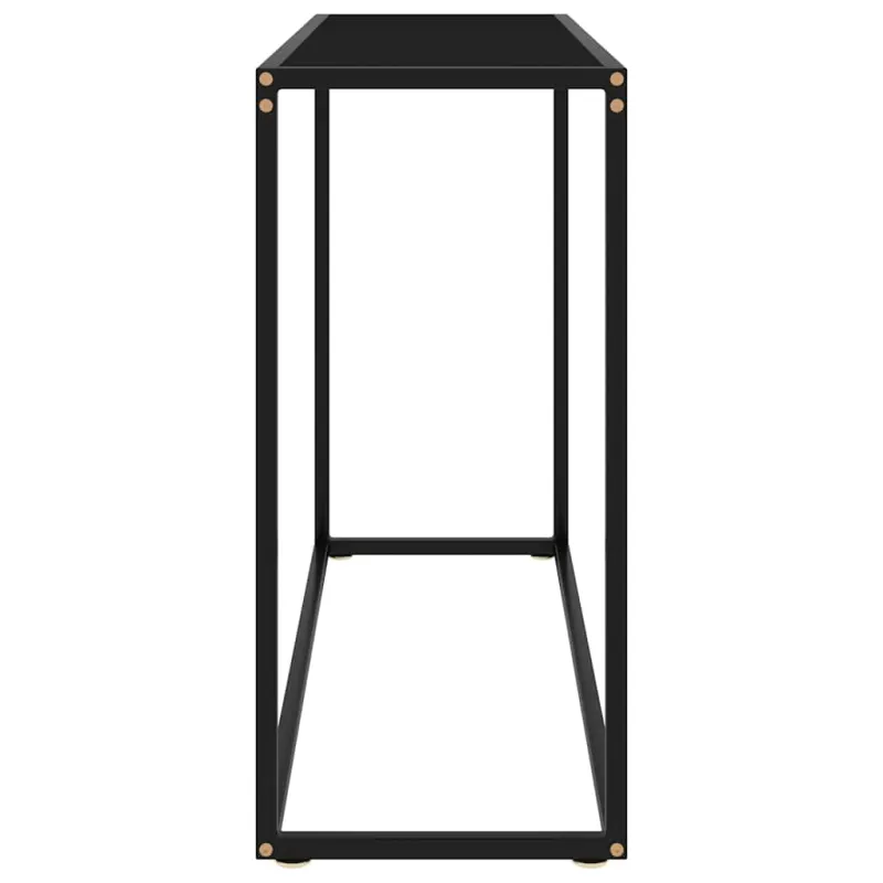 Konsolinis staliukas, juodas, 100x35x75cm, grūdintas stiklas