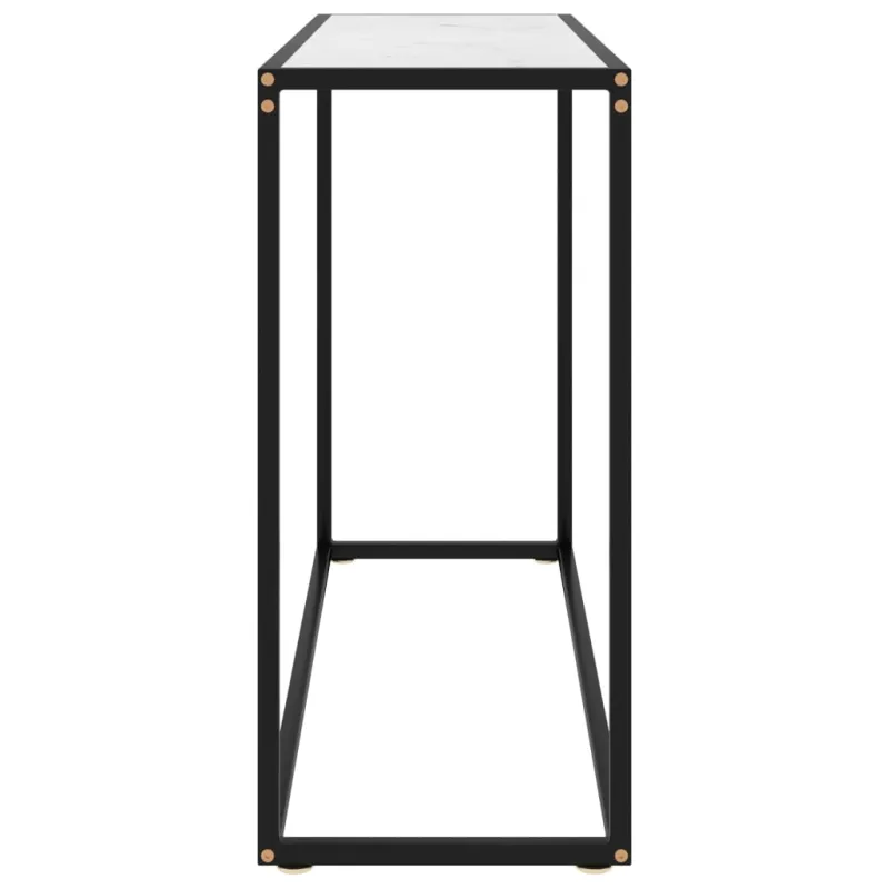 Konsolinis staliukas, baltas, 100x35x75cm, grūdintas stiklas