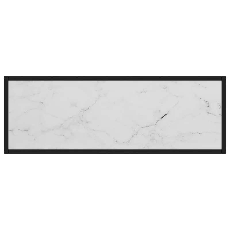 Konsolinis staliukas, baltas, 100x35x75cm, grūdintas stiklas