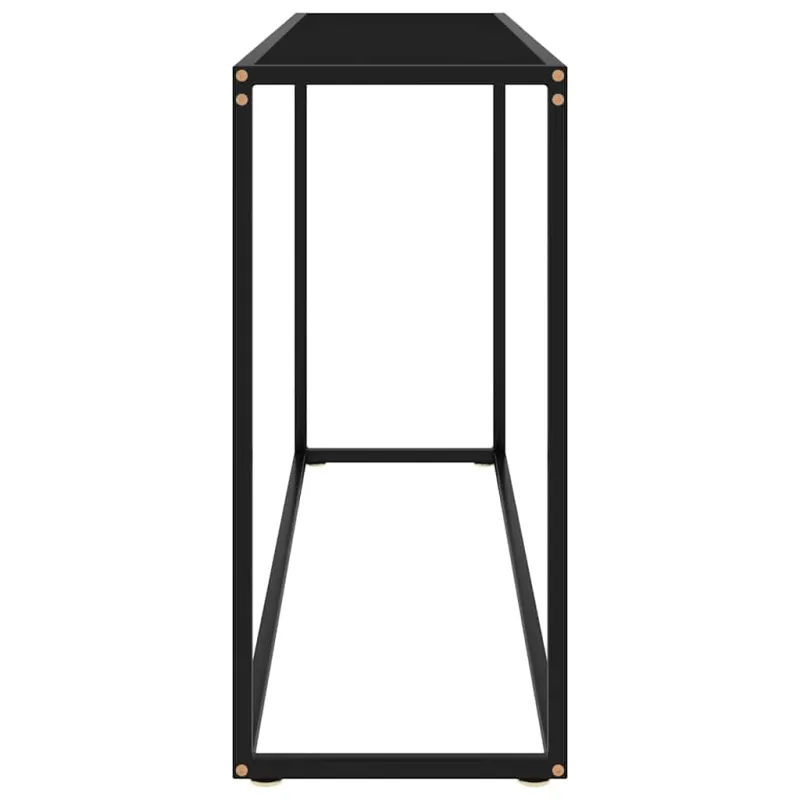 Konsolinis staliukas, juodas, 120x35x75cm, grūdintas stiklas