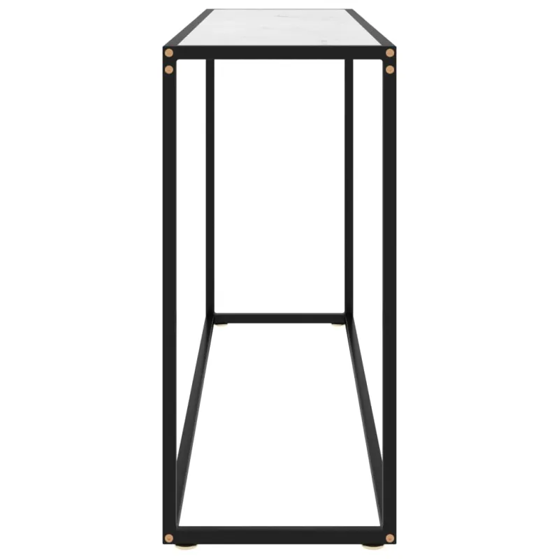 Konsolinis staliukas, baltas, 120x35x75cm, grūdintas stiklas