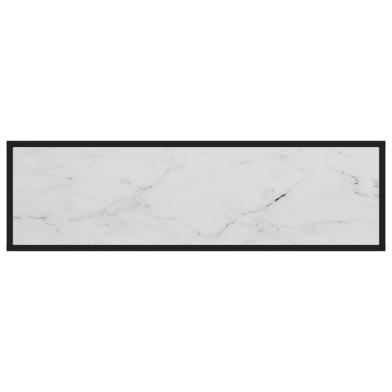 Konsolinis staliukas, baltas, 120x35x75cm, grūdintas stiklas