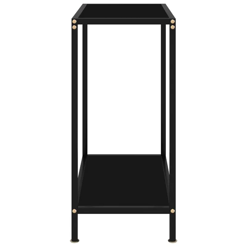 Konsolinis staliukas, juodas, 60x35x75cm, grūdintas stiklas