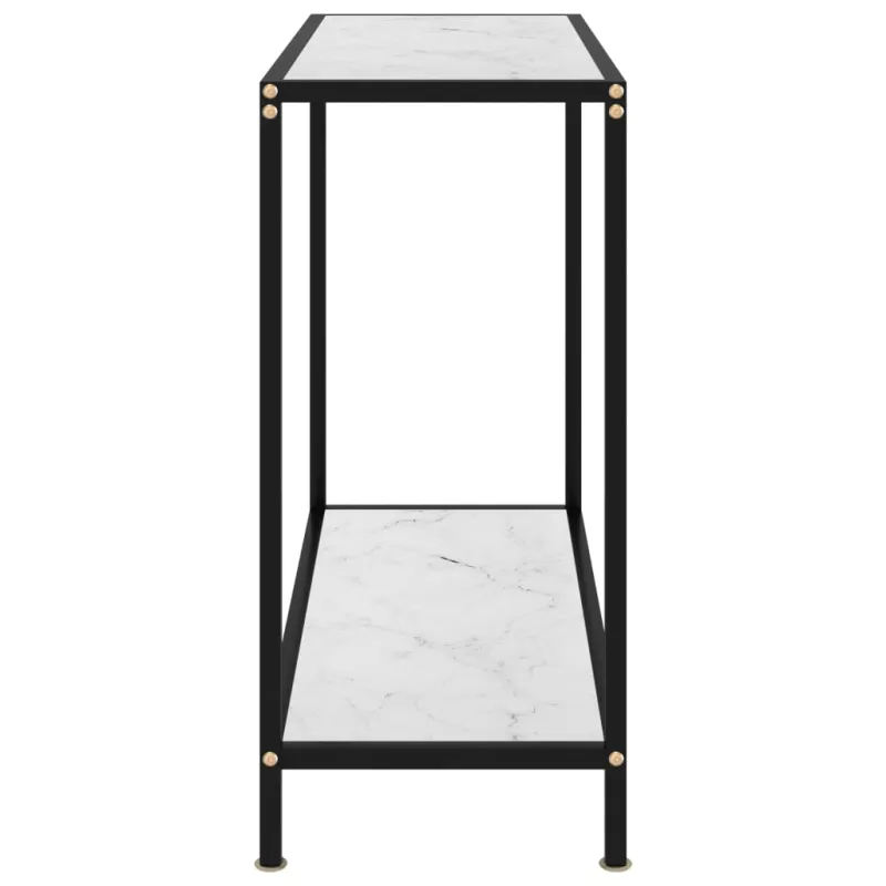 Konsolinis staliukas, baltas, 80x35x75cm, grūdintas stiklas