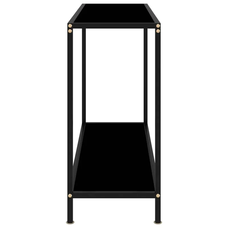 Konsolinis staliukas, juodas, 100x35x75cm, grūdintas stiklas