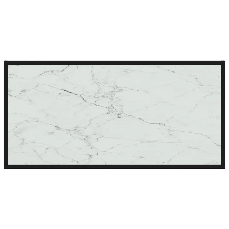 Kavos staliukas, baltas, 100x50x35cm, grūdintas stiklas