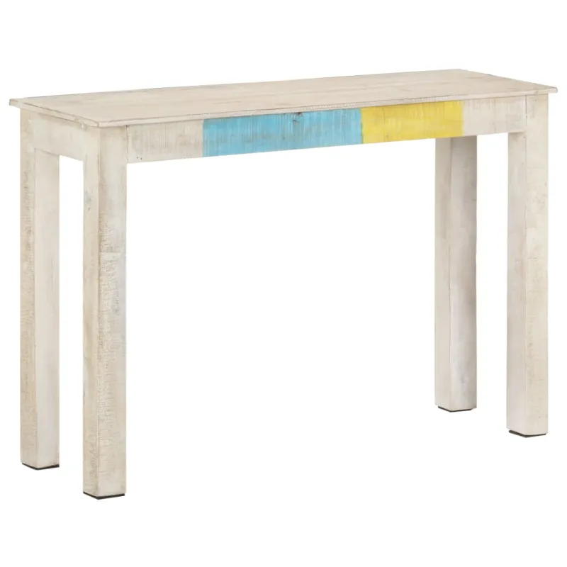 Konsolinis staliukas, baltas, 115x35x77cm, mango mediena