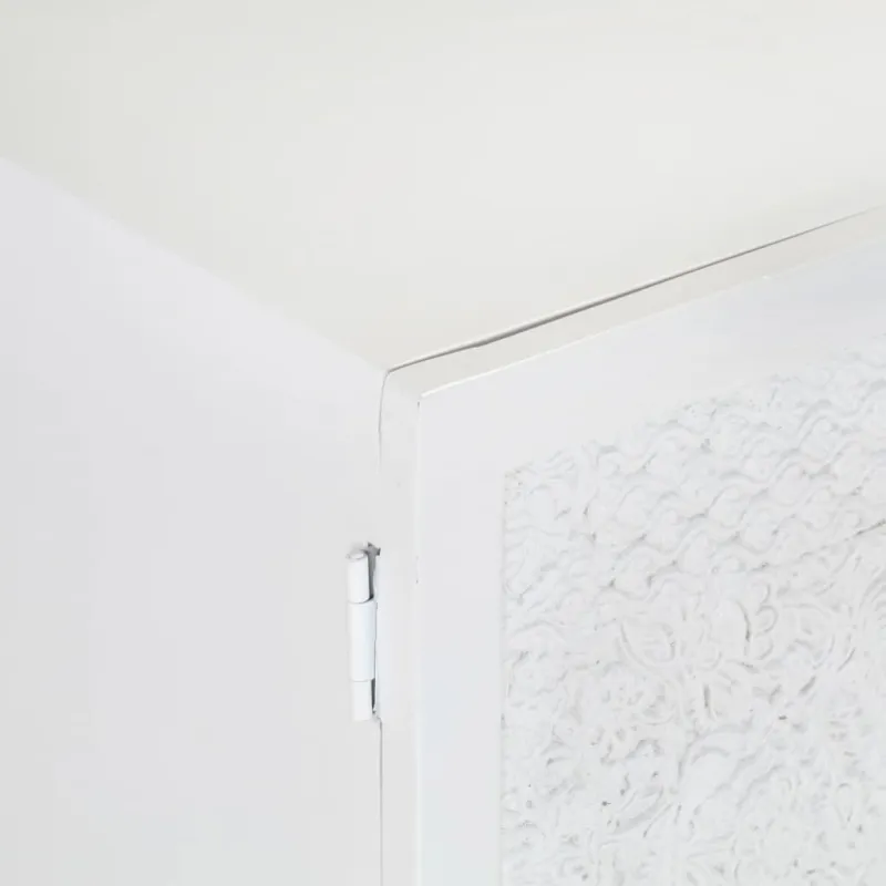 Televizoriaus spintelė, balta, 115x30x46cm, mango masyvas