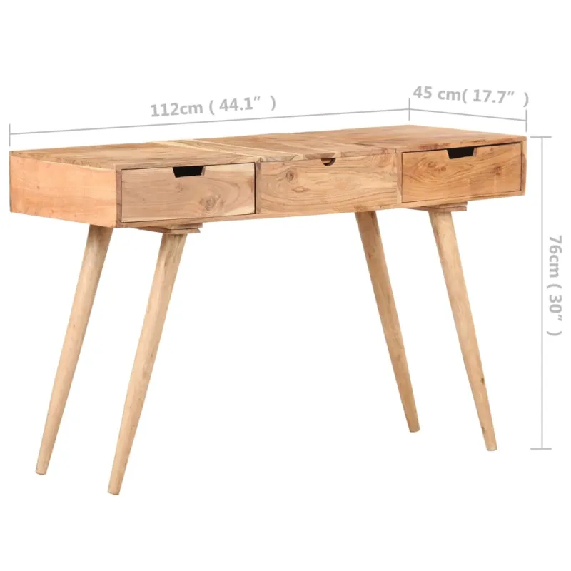 Kosmetinis staliukas su veidrodžiu, 112x45x76cm, akacija