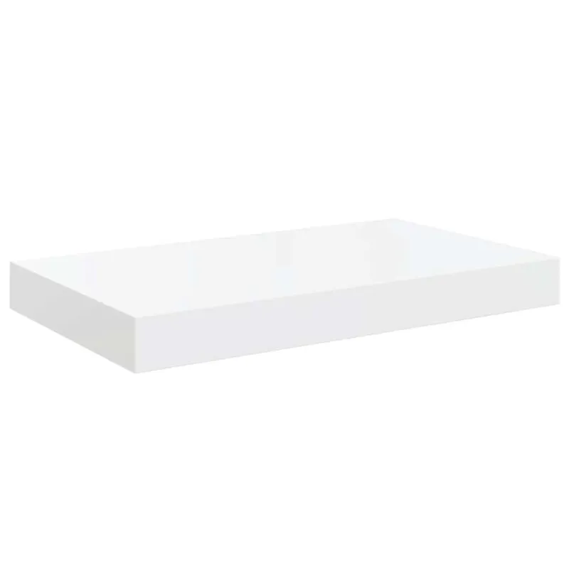 Pakabinamos sieninės lentynos, 2vnt., baltos, 40x23x3,8cm, MDF