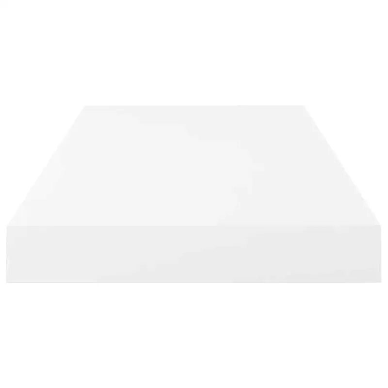 Pakabinamos sieninės lentynos, 4vnt., baltos, 50x23x3,8cm, MDF