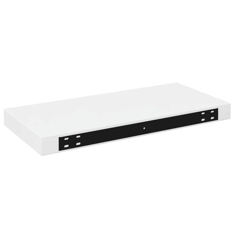 Pakabinamos sieninės lentynos, 4vnt., baltos, 50x23x3,8cm, MDF