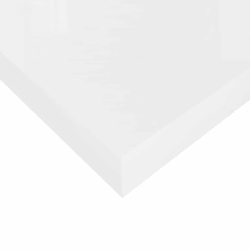 Pakabinamos sieninės lentynos, 4vnt., baltos, 50x23x3,8cm, MDF
