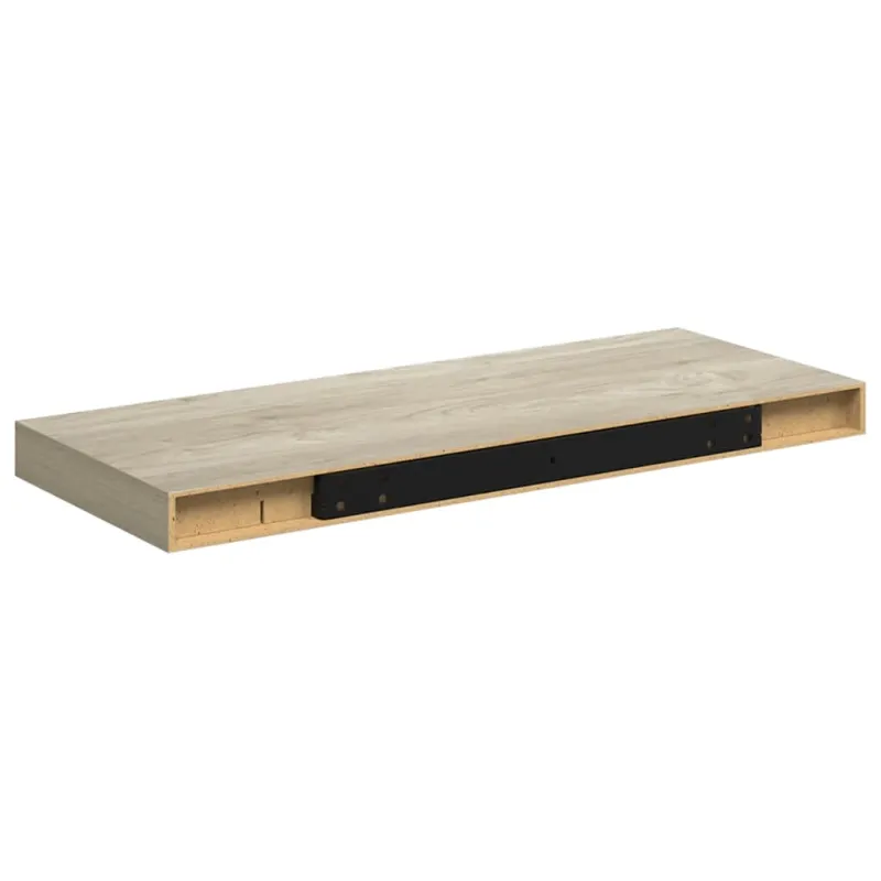 Pakabinamos lentynos, 2vnt., ąžuolo, 60x23,5x3,8cm, MDF