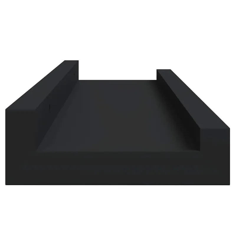 Lentynos nuotraukų rėmeliams, 2vnt., juodos, 40x9x3cm, MDF