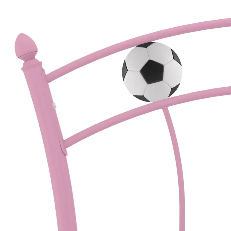 Lovos rėmas, rožinis, 90x200cm, metalas, futbolo dizaino