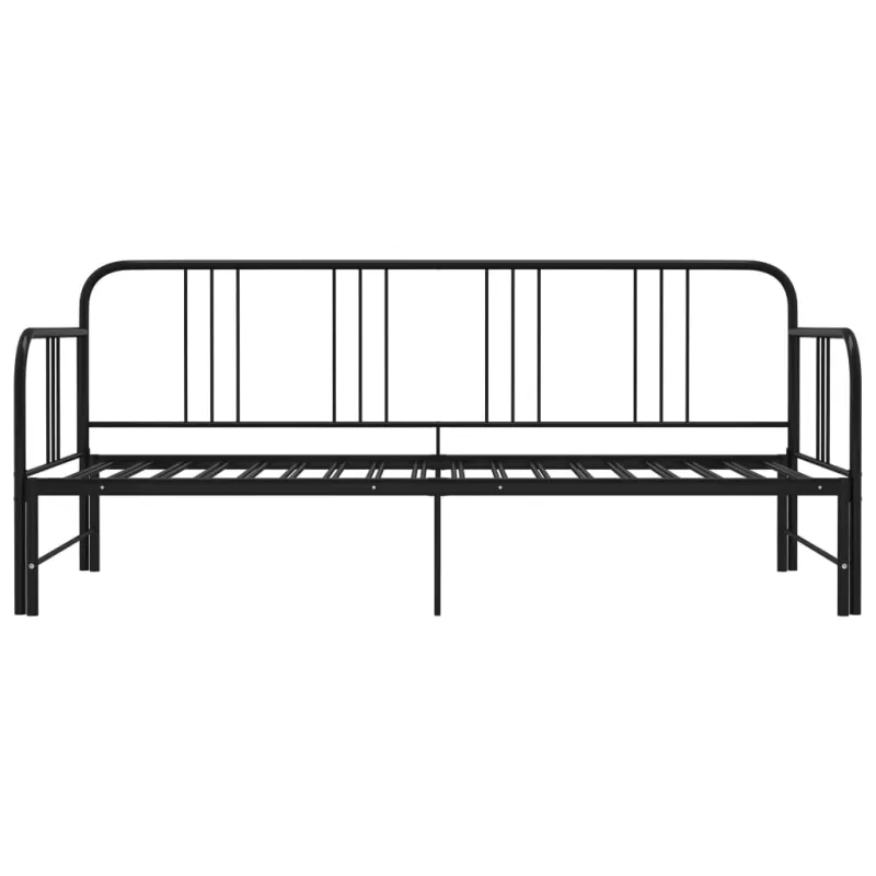 Ištraukiamos sofos-lovos rėmas, juodas, 90x200cm, metalas
