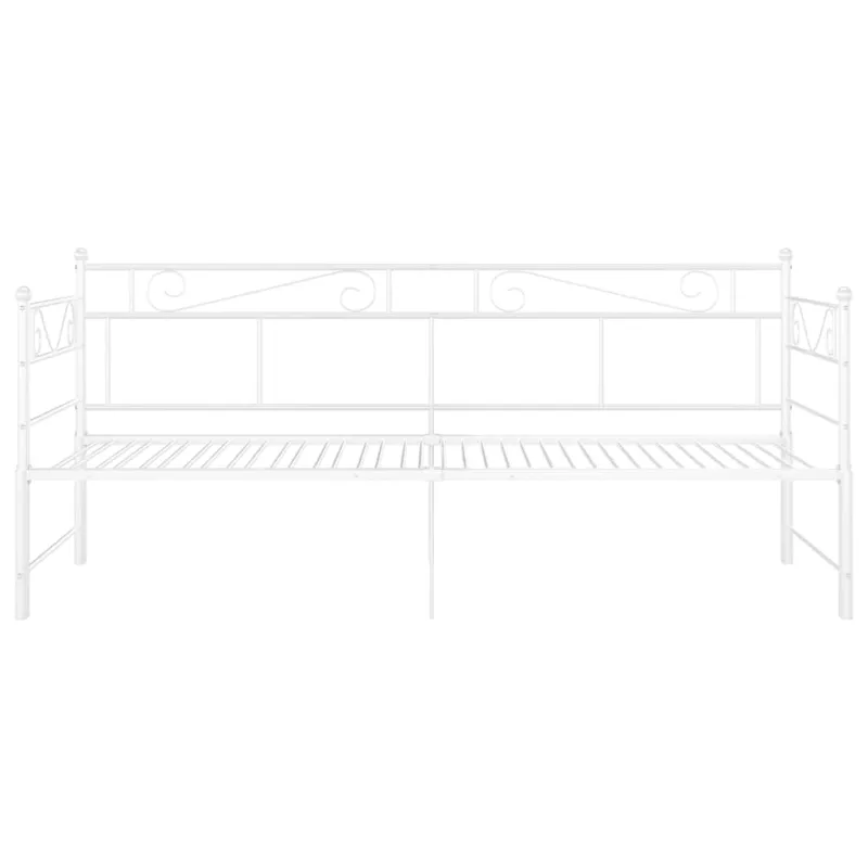 Ištraukiamos sofos-lovos rėmas, baltas, 90x200cm, metalas