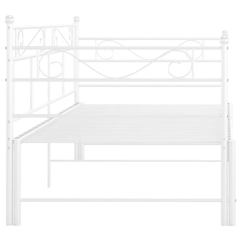 Ištraukiamos sofos-lovos rėmas, baltas, 90x200cm, metalas