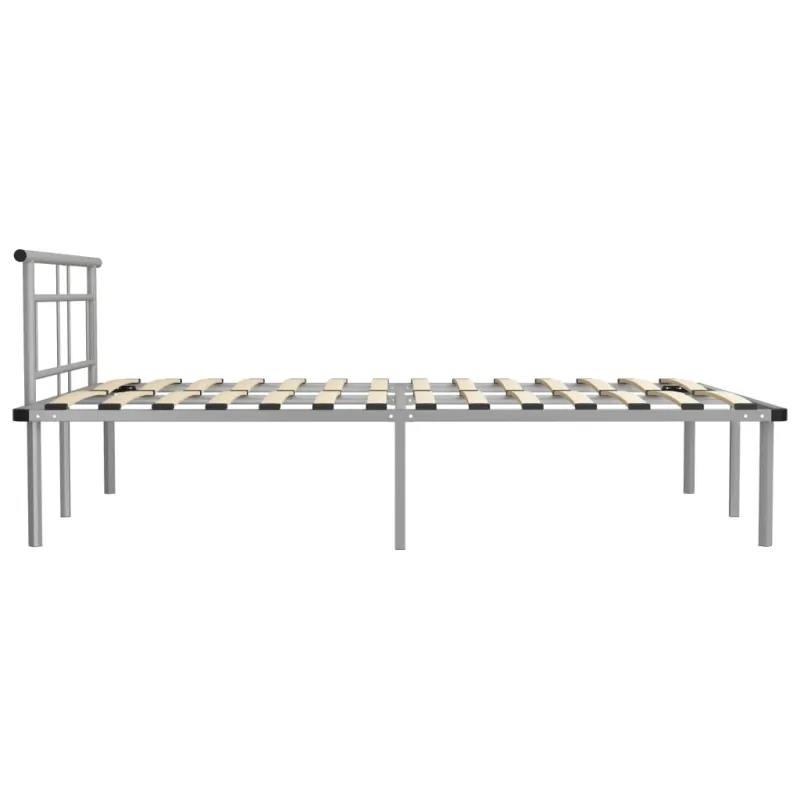Lovos rėmas be čiužinio, pilkos spalvos, 140x200cm, metalas