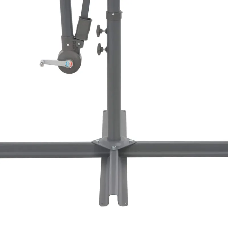 Gembinis sodo skėtis su aliuminio stulpu, raudonas, 300cm