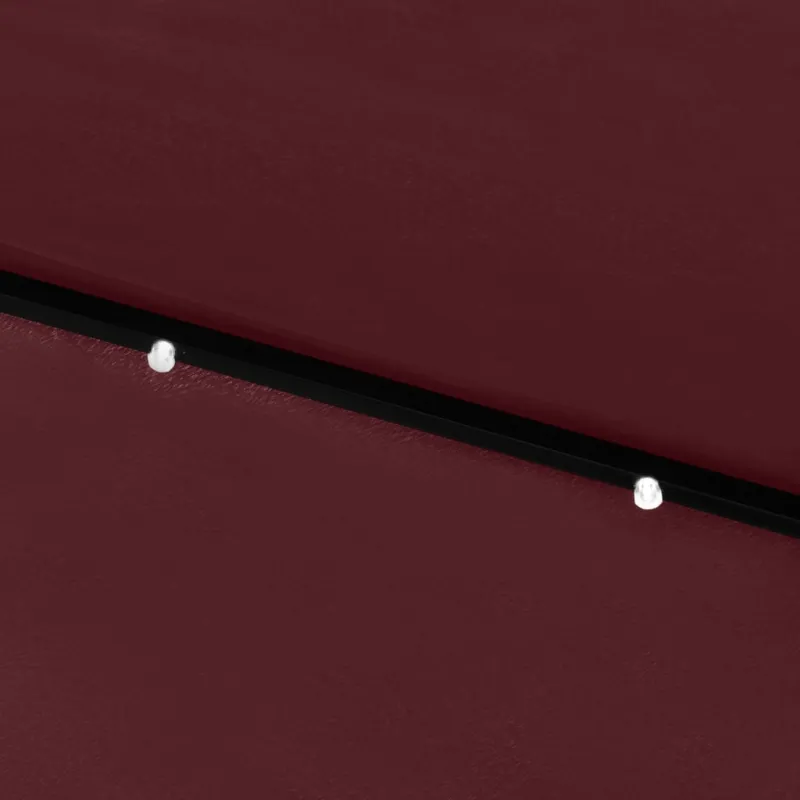Skėtis nuo saulės su LED ir plieniniu stulpu, raudonas, 2x3m