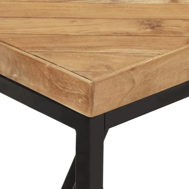 Valgomojo stalas, 120x60x76cm, akacija ir mango mediena