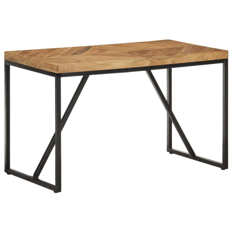 Valgomojo stalas, 120x60x76cm, akacija ir mango mediena