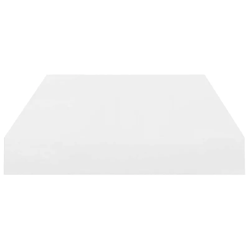 Pakabinamos sieninės lentynos, 4vnt., baltos, 40x23x3,8cm, MDF