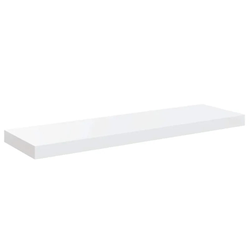 Pakabinamos lentynos, 2vnt., baltos, 80x23,5x3,8cm, MDF