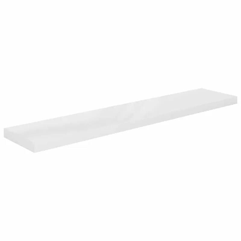 Pakabinamos lentynos, 4vnt., baltos, 120x23,5x3,8cm, MDF