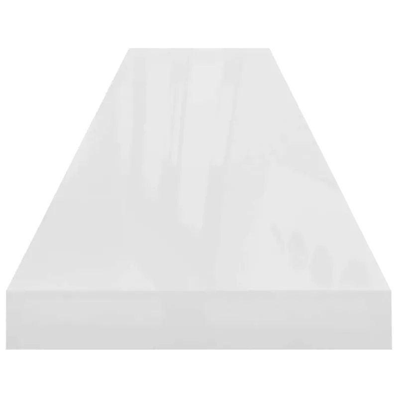 Pakabinamos lentynos, 4vnt., baltos, 120x23,5x3,8cm, MDF