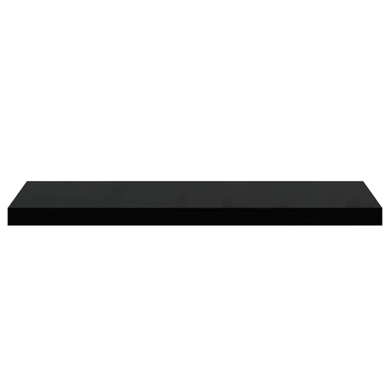 Pakabinamos lentynos, 2vnt., juodos, 80x23,5x3,8cm, MDF