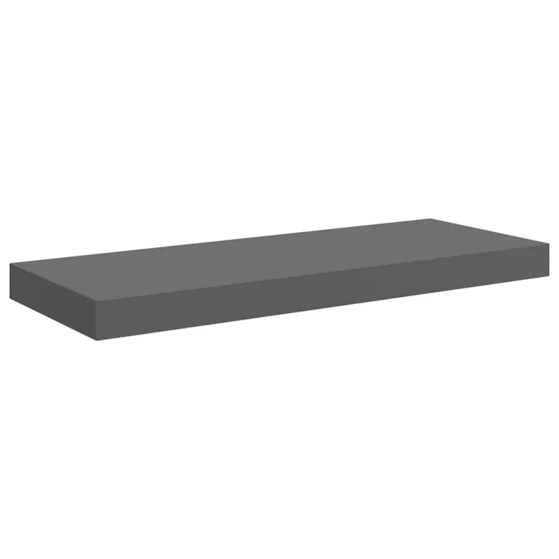 Pakabinamos lentynos, 4vnt., pilkos, 60x23,5x3,8cm, MDF