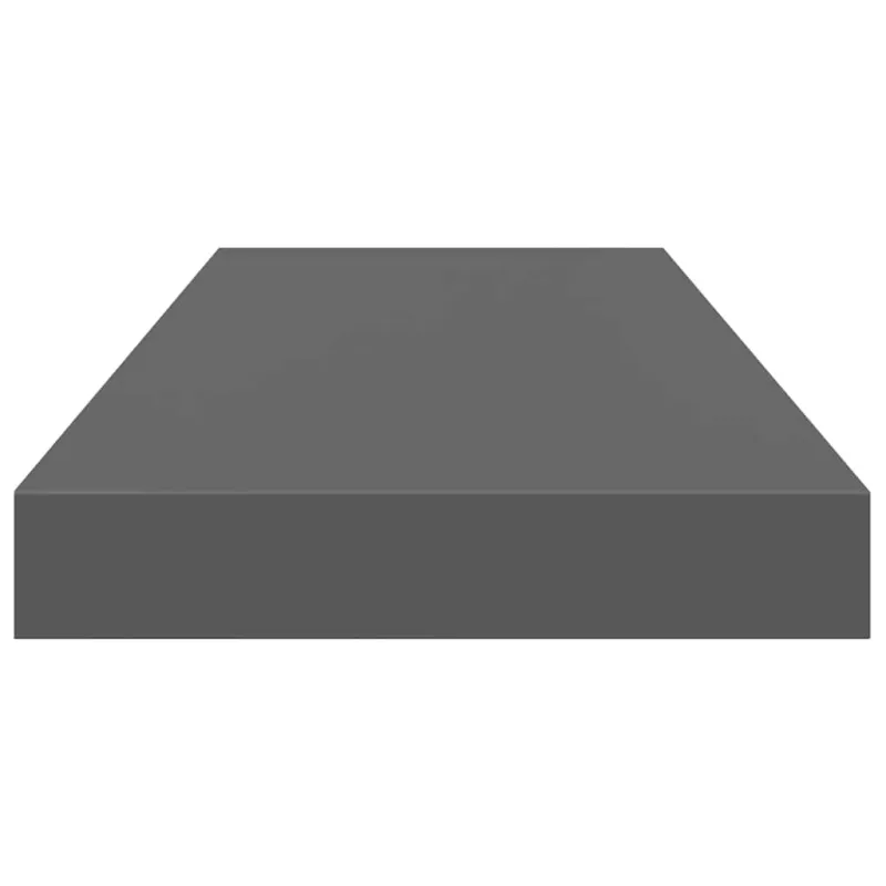 Pakabinamos lentynos, 4vnt., pilkos, 60x23,5x3,8cm, MDF