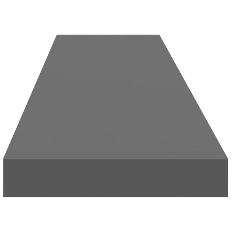 Pakabinamos lentynos, 2vnt., pilkos, 120x23,5x3,8cm, MDF