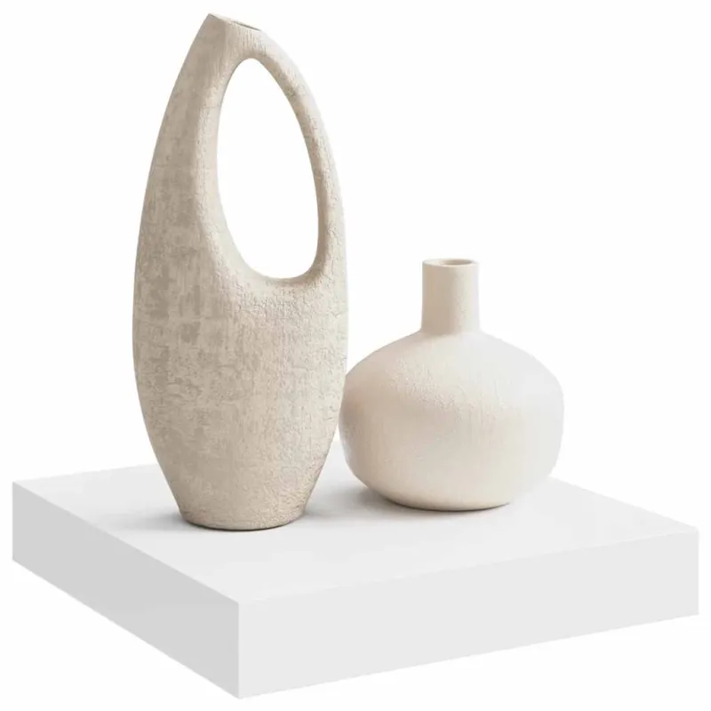 Pakabinama sieninė lentyna, baltos spalvos, 23x23,5x3,8cm, MDF