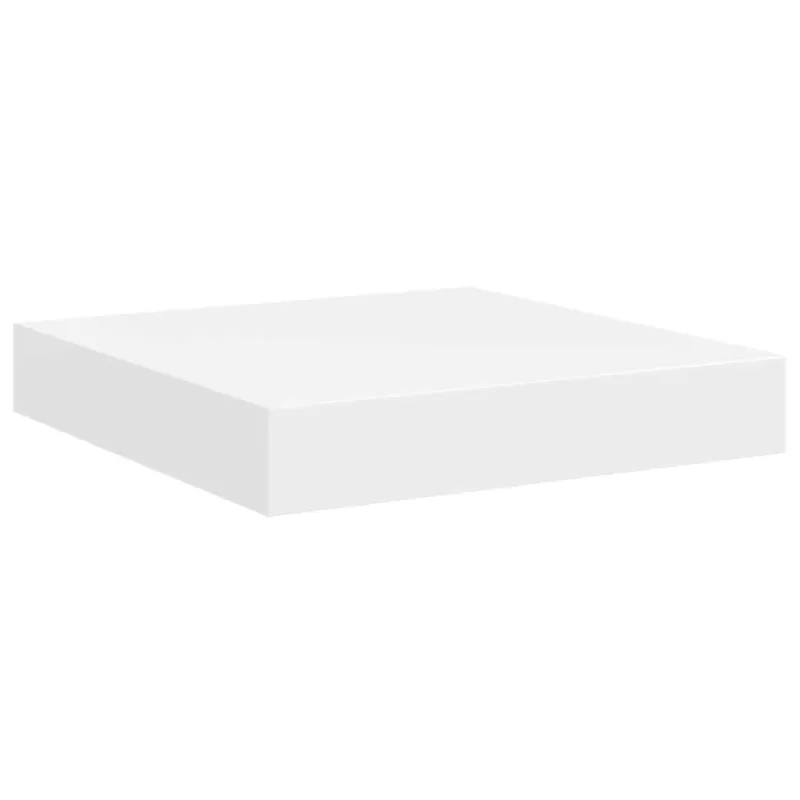 Pakabinamos lentynos, 4vnt., baltos, 23x23,5x3,8cm, MDF