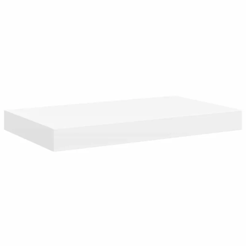Pakabinamos sieninės lentynos, 4vnt., baltos, 40x23x3,8cm, MDF