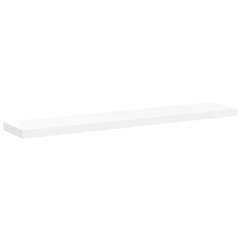 Pakabinamos lentynos, 2vnt., baltos, 120x23,5x3,8cm, MDF
