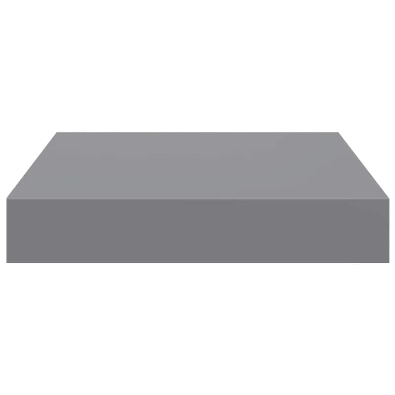 Pakabinamos lentynos, 4vnt., pilkos, 23x23,5x3,8cm, MDF