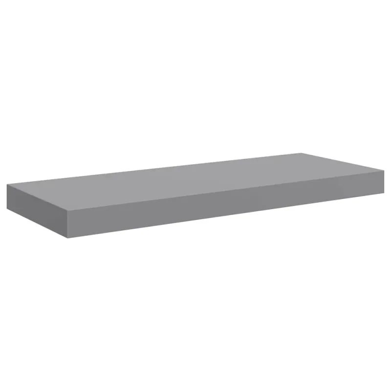 Pakabinamos lentynos, 2vnt., pilkos, 60x23,5x3,8cm, MDF