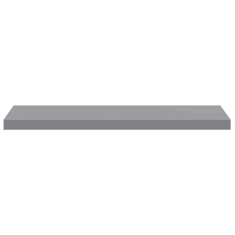 Pakabinamos lentynos, 4vnt., pilkos, 90x23,5x3,8cm, MDF