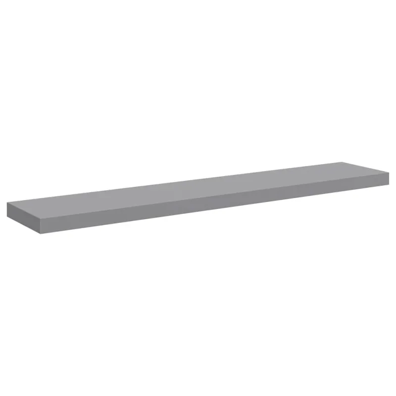 Pakabinamos lentynos, 2vnt., pilkos, 120x23,5x3,8cm, MDF