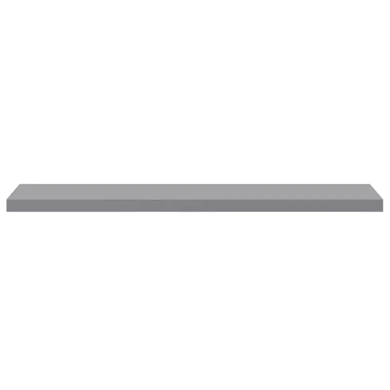 Pakabinamos lentynos, 2vnt., pilkos, 120x23,5x3,8cm, MDF