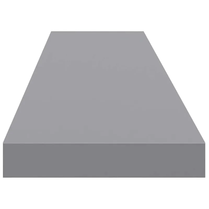 Pakabinamos lentynos, 2vnt., pilkos, 120x23,5x3,8cm, MDF