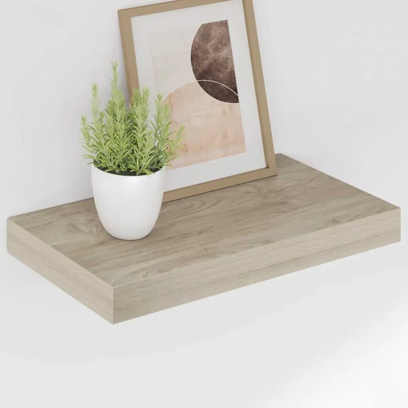 Pakabinama sieninė lentyna, ąžuolo spalvos, 40x23x3,8cm, MDF