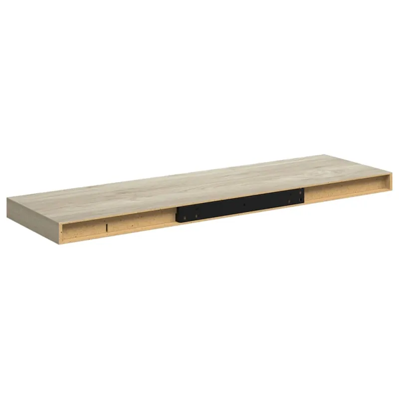 Pakabinamos lentynos, 2vnt., ąžuolo, 80x23,5x3,8cm, MDF